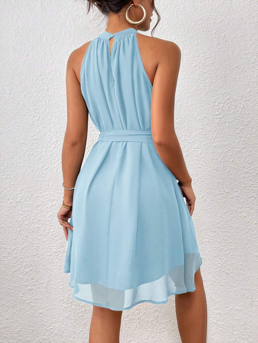 MF Firerie Halter Dress with Plain Belt