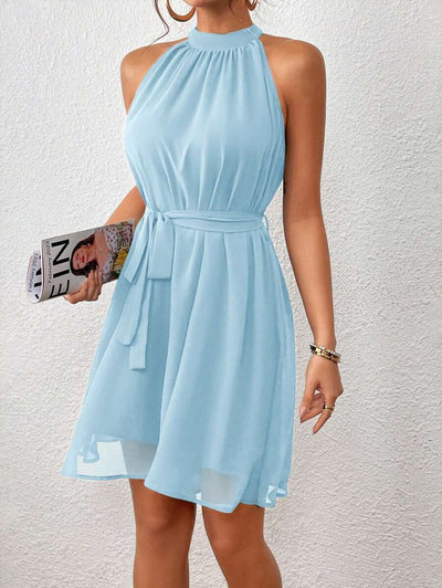 MF Firerie Halter Dress with Plain Belt