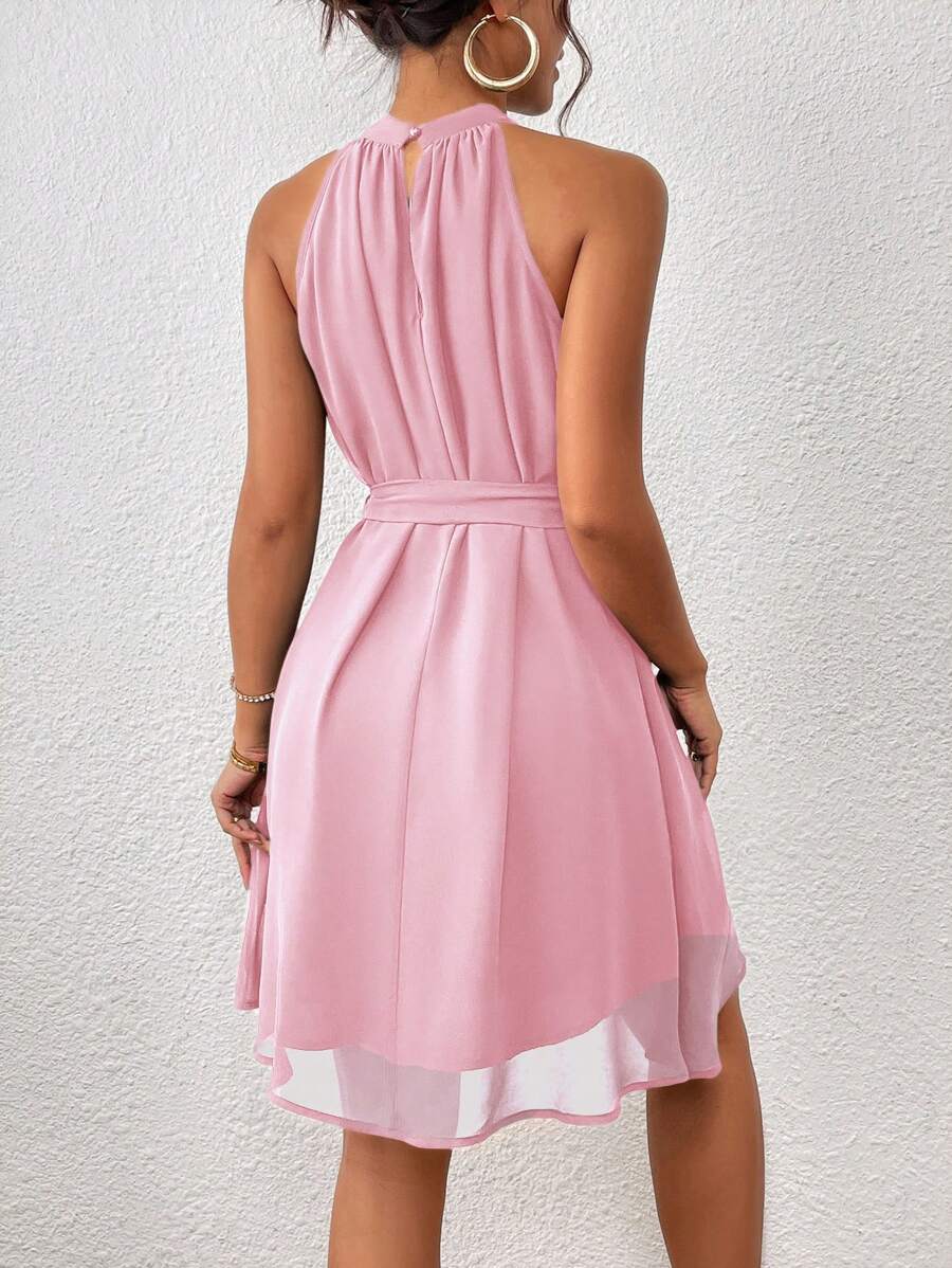 MF Firerie Halter Dress with Plain Belt