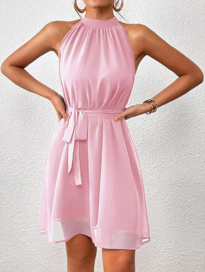 MF Firerie Halter Dress with Plain Belt