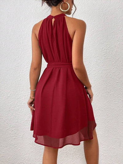 MF Firerie Halter Dress with Plain Belt