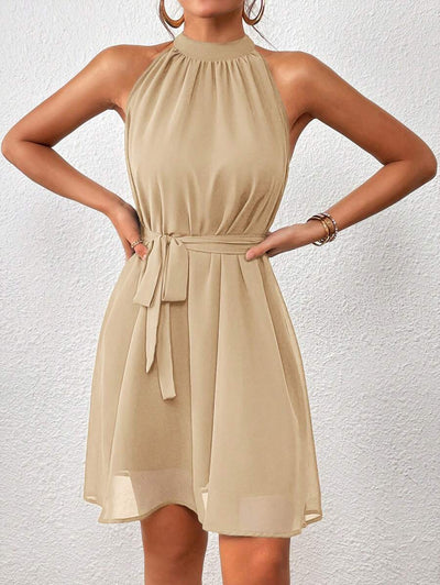 MF Firerie Halter Dress with Plain Belt
