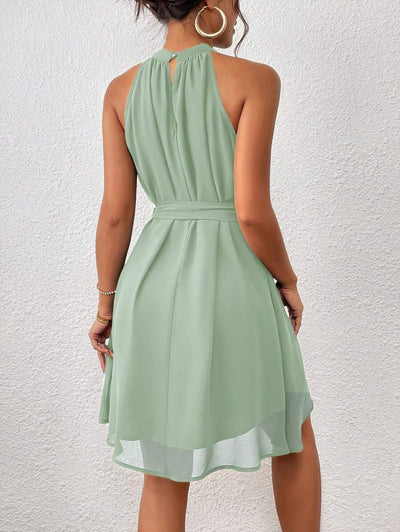 MF Firerie Halter Dress with Plain Belt
