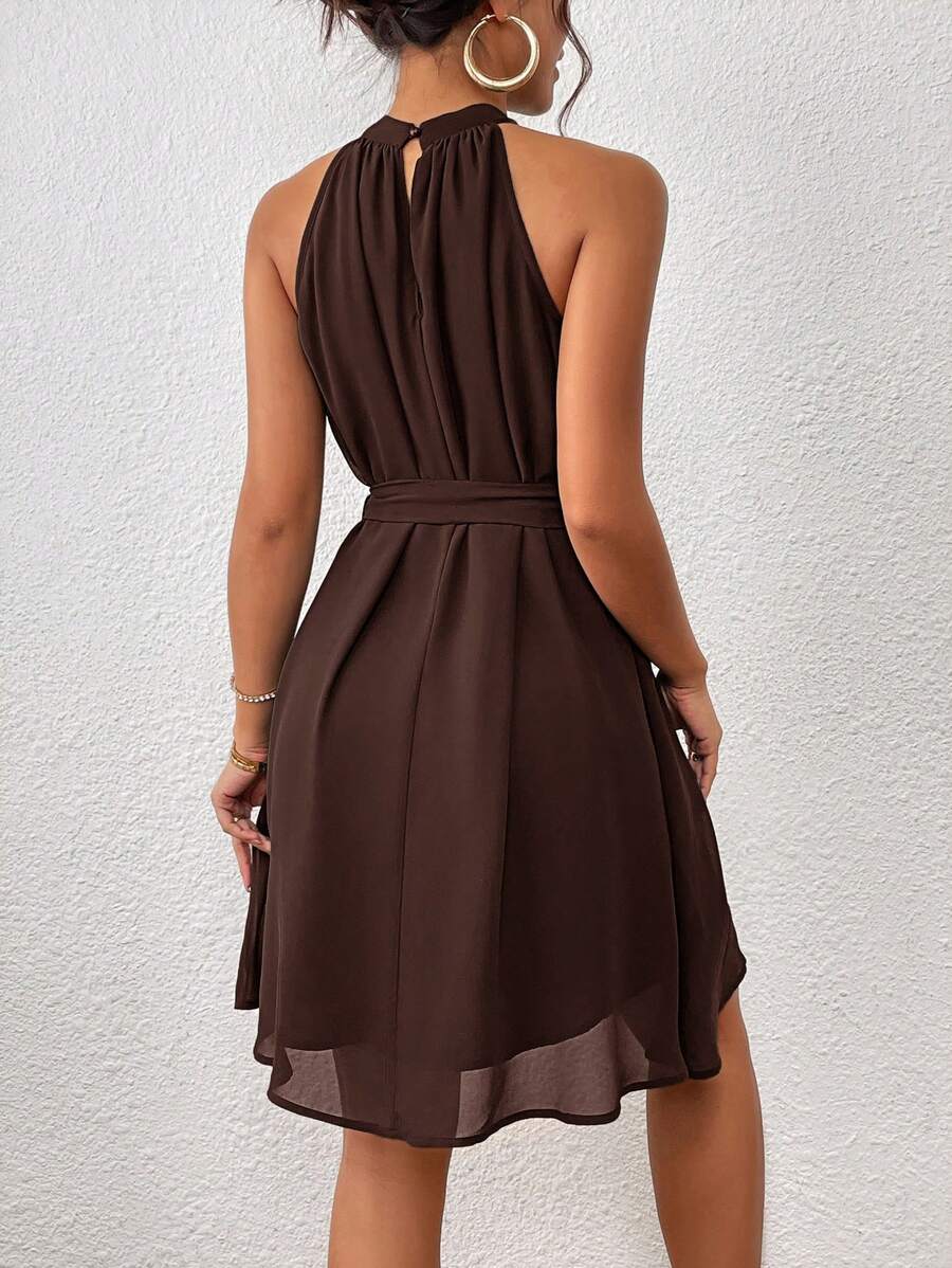 MF Firerie Halter Dress with Plain Belt
