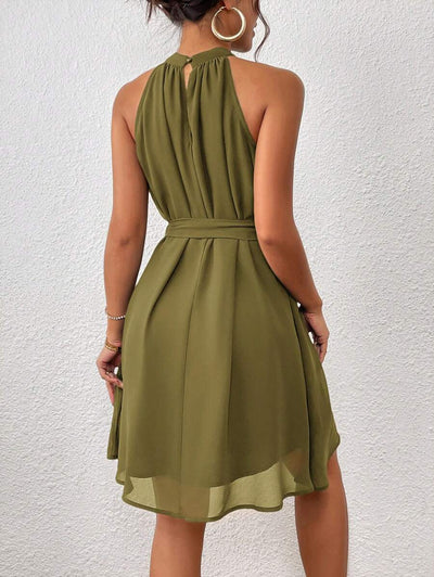 MF Firerie Halter Dress with Plain Belt