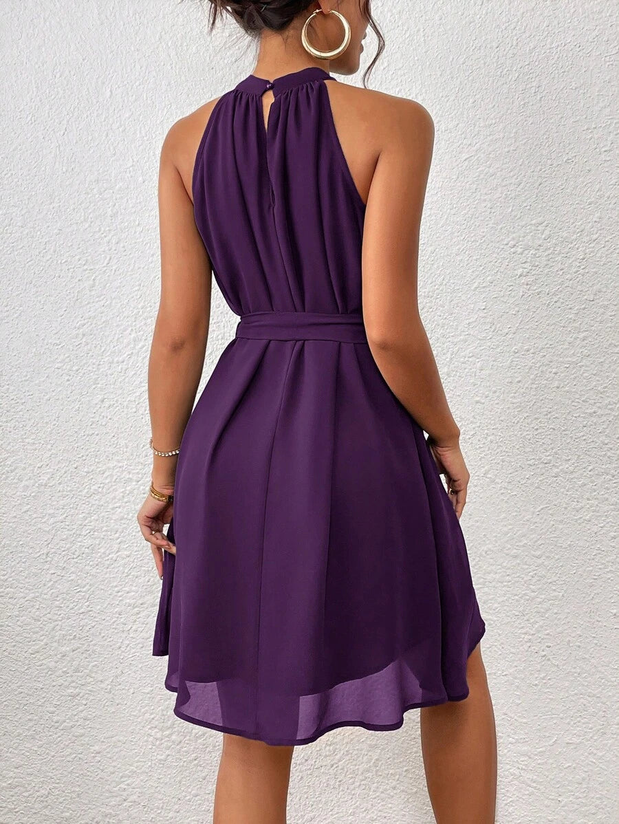 MF Firerie Halter Dress with Plain Belt