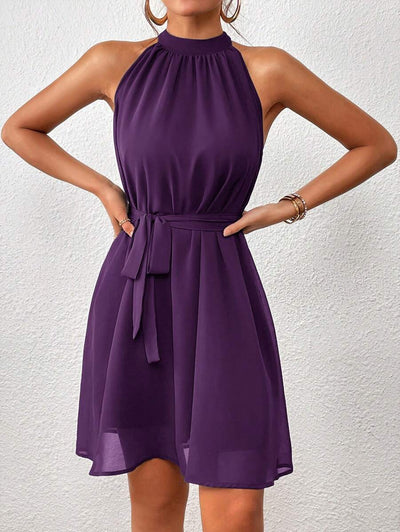 MF Firerie Halter Dress with Plain Belt